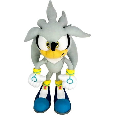 Sonic The Hedgehog Plush Doll Silver Stuffed Figure Kids Gift, Cartoon Character Soft Toy Anime
