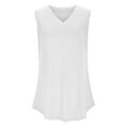 thumbnail image 7 of Womens Tank Tops V Neck Summer Sleeveless Shirts Casual Cotton Loose Tees, 7 of 7
