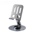 thumbnail image 1 of Iron-Made 360° Rotatable Foldable Lazy Stand for Smartphones & Tablets - Portable Desktop Holder with Adjustable Angles for Hands-Free Use at Home, Office or On-the-Go - Gray, 1 of 6