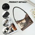 thumbnail image 6 of Kuiaobaty Wolf Print Underarm Sling Bag for Women Large Capacity Leather Hobo Purse Tote Bag with Zipper Closure Casual Sturdy Shoulder Handbag for Travel & Work Brown, 6 of 7