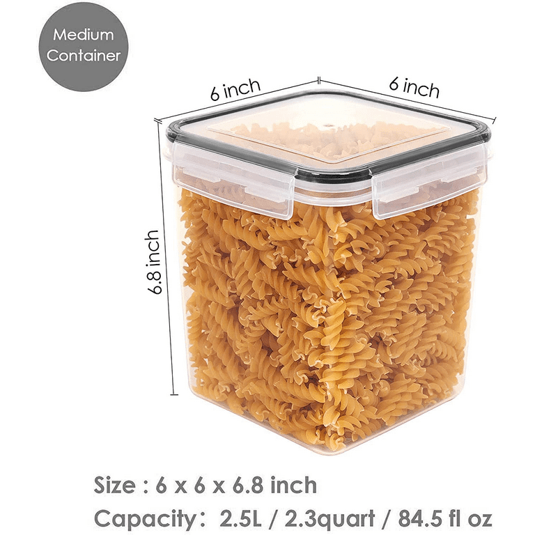 6 Pack 2.3 Oz. Plastic Food Storage Containers With Airtight Lids