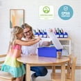 thumbnail image 6 of ECR4Kids Letter Size Plastic Tray Organizer with Lids, Large, Storage Bins, Blue, 10-Piece, 6 of 9