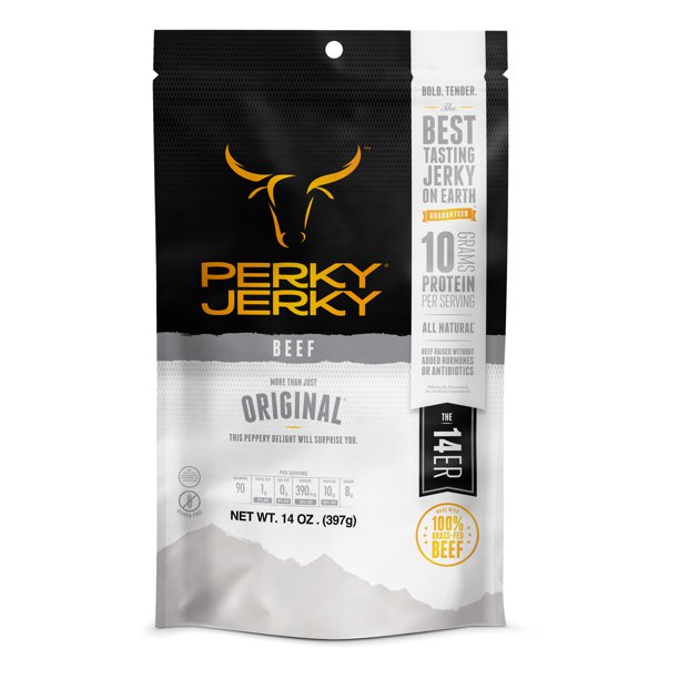 Perky Jerky GrassFed Beef More than just Original, 14 oz