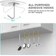 thumbnail image 3 of Bxaolu Adhesive Hooks for Hanging Heavy Duty, Wall Hooks Self Adhesive Towel Coat Hooks Waterproof Transparent Hook for Bathroom Shower Kitchen Keys, 5 Pack, 3 of 8