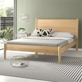 thumbnail image 2 of Pemberly Row 80"W Mid-Century Wood King Size Panel Bed Oak Finish, 2 of 9