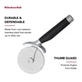 thumbnail image 6 of 1 PC Classic Pizza Wheel with Sharp Blade For Cutting Through Crusts, Pies and More, Built In Finger Guard for Safety and Comfort Grip to Protect Fingers, Dishwasher Safe, 9-Inch, Black, 6 of 6
