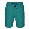 thumbnail image 4 of Naloa Teal Men's Beach Shorts, Surfing shorts, Swim trunks, Quick Dry Swim Trunks for Surfing Beach Fun - X-Large, 4 of 9