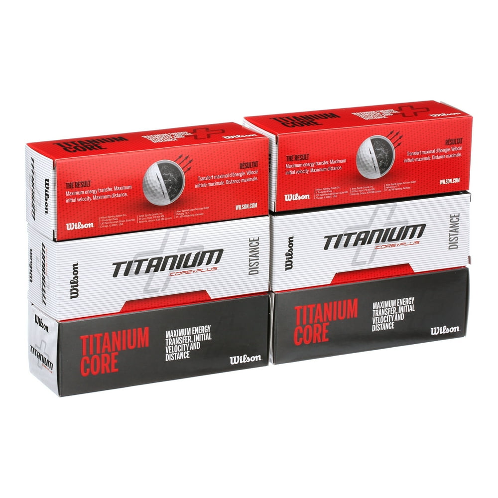 Wilson Titanium Golf Balls, 18 Pack