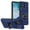 Blue, variant on Fashion Case with Holder Stander Kickstand Drop Resistant Shockproof Case For Motorola Edge 2024 For Moto Edge 2024