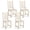 White, variant on Costway Dining Chair Set of 2 with Rubber Wood Frame & Leaf-shape High Back for Kitchen Brown