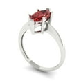 thumbnail image 2 of Clara Pucci 14K White Gold 1.5ct Garnet Solitaire Ring for Women, 2 of 7