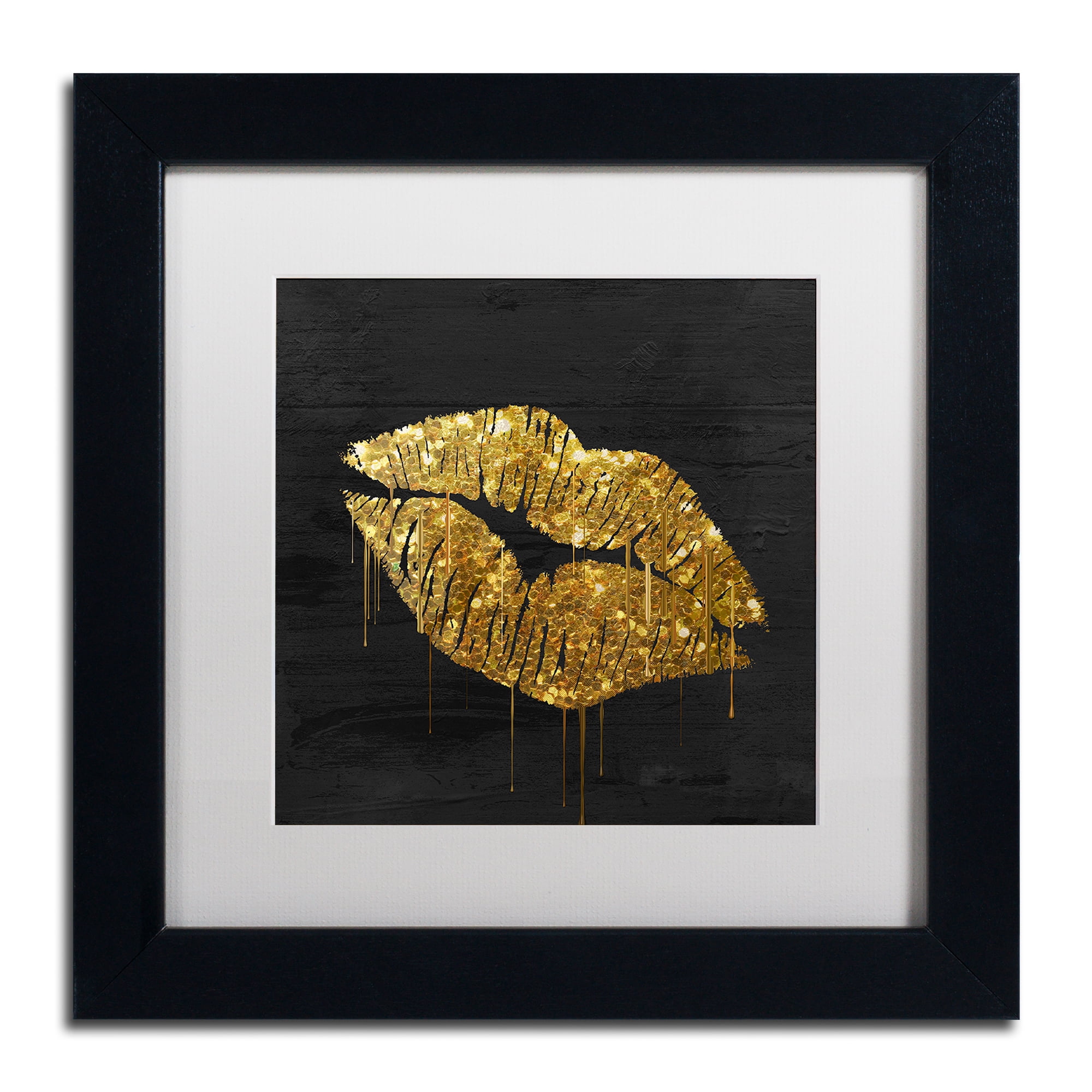 Gold Lips Painting