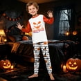 thumbnail image 2 of Halloween Family Pajamas Matching Sets Party 2 Piece Sets Casual Pjs Family Jammies Long Sleeve Cute Funny Halloween Pumpkin Face Trendy Holiday Family Pajamas Nightwear, 2 of 6