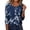 #149-Multicolor, variant on Craaazy Women's Fashionable Crewneck Button Dressy Vintage Floral Print Casual Business 3/4 Sleeve T-shirts Gifts