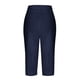 thumbnail image 4 of WILLBEST Pantalones Casuales de Verano para Mujer, Elásticos, de Cintura Alta, a Rayas, de Lino, con Pierna Ancha, Holgados, para Uso Diario. Grande, 4 of 4