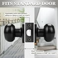 thumbnail image 3 of Black Interior Door Knobs, Passage & Closet Handles, No Lock, Keyless - 5 Pack, 3 of 5