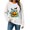 White, variant on SBYOJLPB Women's Long-Sleeved Tops Round Neck Halloween Print Holiday Top