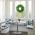 thumbnail image 6 of CoreLiving 15 Inch Eucalyptus Wreath Artificial Green Wreath Round Fabric Faux Greenery Leaves Wreath Realistic Farmhouse Style Wreath for Front Door Wall Window Decor Indoor Hanging, 6 of 9