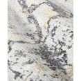 thumbnail image 3 of TOWN & COUNTRY LUXE Opaline Bold Marble Runner Area Rug with Glam Metallic Ribbed Texture Pile, Charcoal Grey, 1'9"x7'2", 3 of 8