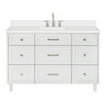 thumbnail image 5 of ARIEL Monroe 55 Inch Single Rectangle Sink Bathroom Vanity With Pure White Quartz Countertop 1.5 Inch Edge In White, 5 of 7