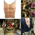 thumbnail image 1 of EVA Men Fake Skin Chest Muscle Costume Cosplay Props Halloween Party Decoration, 1 of 6
