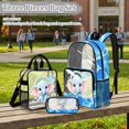 thumbnail image 2 of ZUXONGSY Rainbow Elephant Print Kids Clear Backpack Set, 3 Pcs Heavy Duty Transparent Bookbag with Lunch Bag, See Through School Bags for Elementary Middle High School, 2 of 5