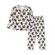 thumbnail image 1 of Balery Bulldog Sunglasses Face Conjunto de Pijama con Estampado para Mujer, Conjunto de Dos Piezas con Manga Larga, Ropa de Dormir Suave con Bolsillos, Pijamas Cómodos-X-Large, 1 of 7