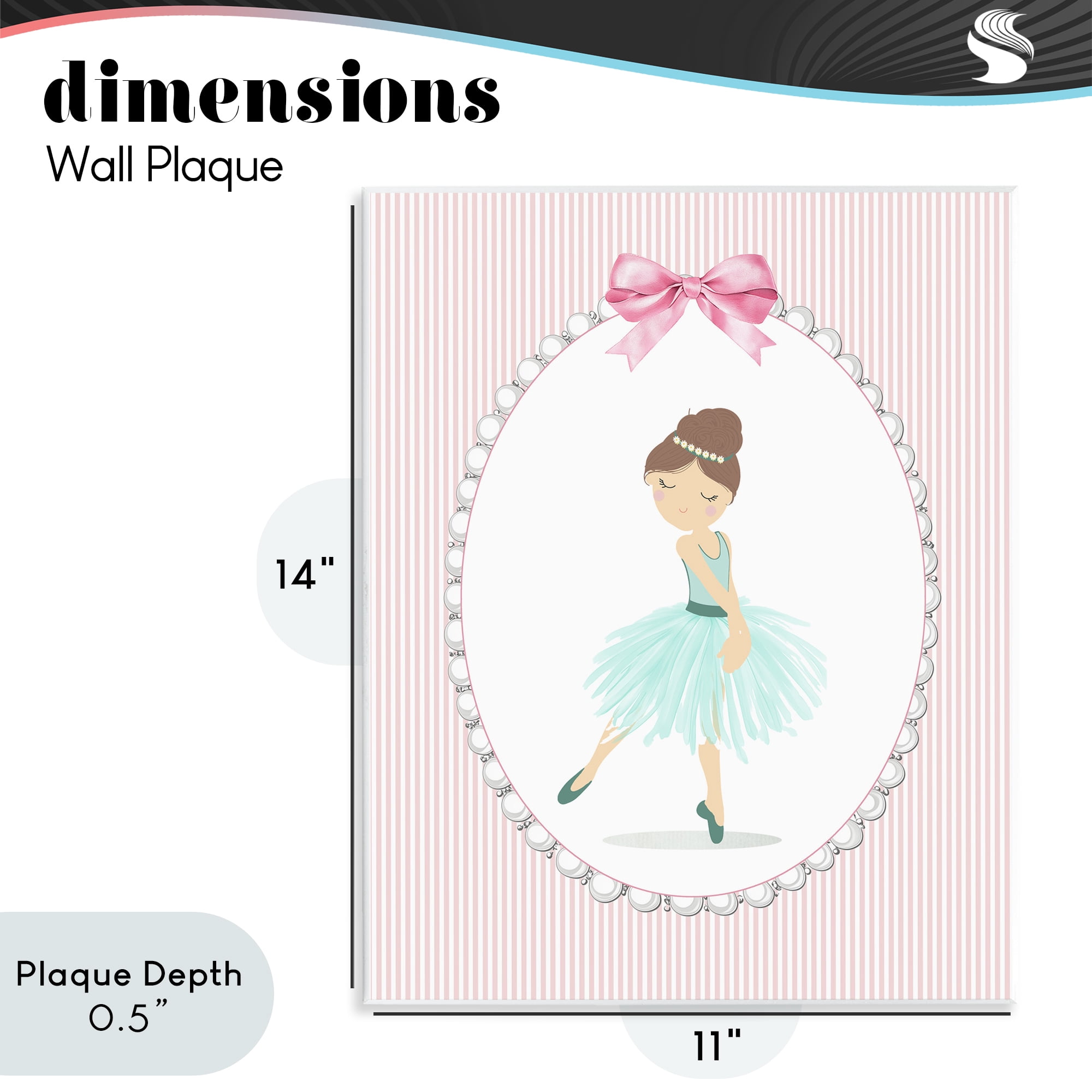 Stupell Industries Elegant Dance on Stripes Wall Plaque Art, design by Christine Simpson Art