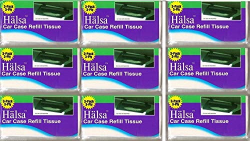 3 Pack of 3 Halsa™ Car Case Refill Tissue for The Tempo Car Visor Tissue Holder 