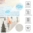 thumbnail image 3 of Yayeee Bath Rug for Bathroom Floor Non Slip Contour Fluffy Soft Absorbent Mat, 20"x24", Beige Christmas Forest, 3 of 7