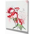 thumbnail image 2 of Fantastic Red Roses Watercolor - Floral Canvas Art Print, 2 of 4