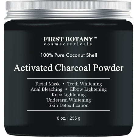 Activated Charcoal Powder 8 oz for DIY Recipes - Teeth Whitening, Facial Masks, Facial Scrubs, Knee Lightening, Underarm Lightening, Homemade Eyeliner