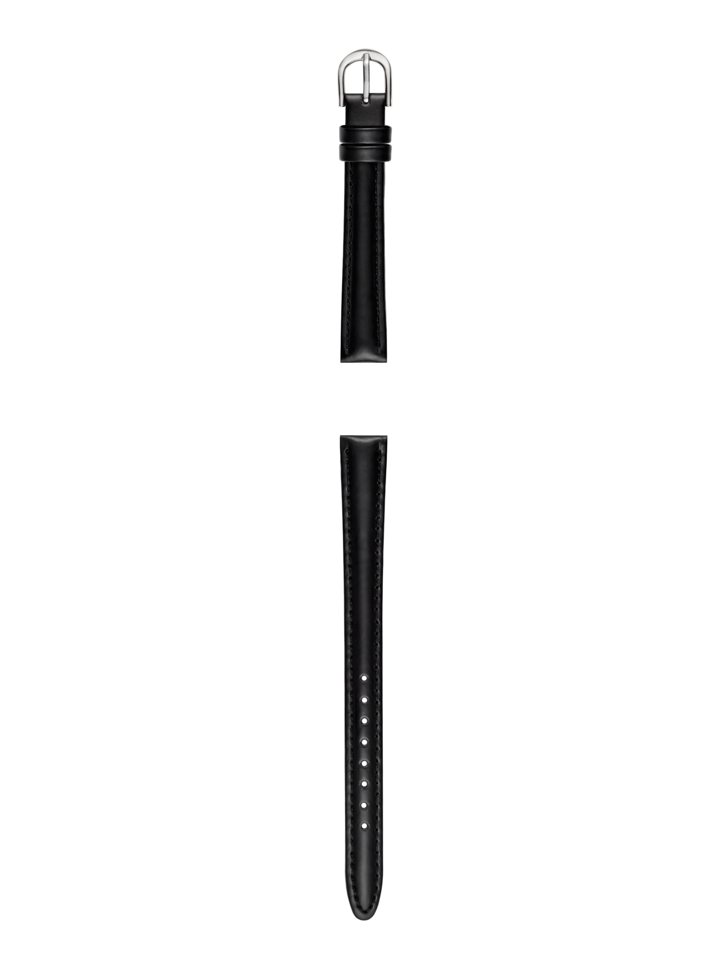 12mm Unisex Black Genuine Leather Replacement Watch Band (FMDBA006)