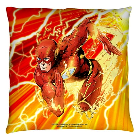 Justice League JLA Lightning Dash Throw Pillow White 14X14 - Walmart.com