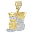 thumbnail image 2 of 10K Yellow Gold Real Diamond Poker King Card Face 1.60" Mens Pave Charm 0.95 CT., 2 of 6