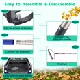 thumbnail image 3 of Garden Rake, 6FT Bow Rake with Adjustable Long Handle, 14 Metal Tines Metal Head Garden Rake for Loosening Soil Gathering Leaf Lev, 3 of 7
