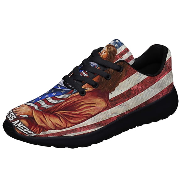 God Bless America Twin Tower 911 Patriot Day Shoes Sneakers Black Size 3.5