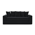 thumbnail image 4 of 82" L-Shape Convertible Sleeper Sectional Sofa with Storage Chaise and Pull-Out Bed, Linen Upholstered 3 Person Couch for Living Room, Apartment, 4 of 11