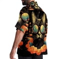 thumbnail image 3 of Retro Cat Men's Short Sleeve Poplin Shirt, Casual Printed Button Down Summer Beach Shirt - Unisex, 3 of 6
