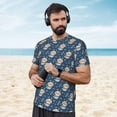 thumbnail image 4 of Wukai Space Puppy Print Men's Short-Sleeved Mesh T-Shirt,Quick-Dry Short Sleeve Workout T-Shirt-3X-Large, 4 of 8