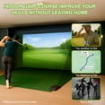 thumbnail image 4 of 14ft x 8ft Golf Simulator Enclosure with HD Impact Projection Screen & Aluminum Frame, Professional Golf Hitting Net System for Indoor Training, Compatible with Launch Monitors, 4 of 12