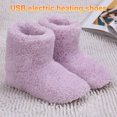 thumbnail image 4 of RENDZJ Electric Heated Plush Slippers Usb Heating House Shoes for Home Indoor (Women), 4 of 9