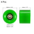 thumbnail image 2 of Unique Bargains Roues de Longboard 60mm avec Roulements ABEC-11 Roues de Rue pour Skateboards Cruiser 80A, Vert Doré Lot de 4, 2 of 4