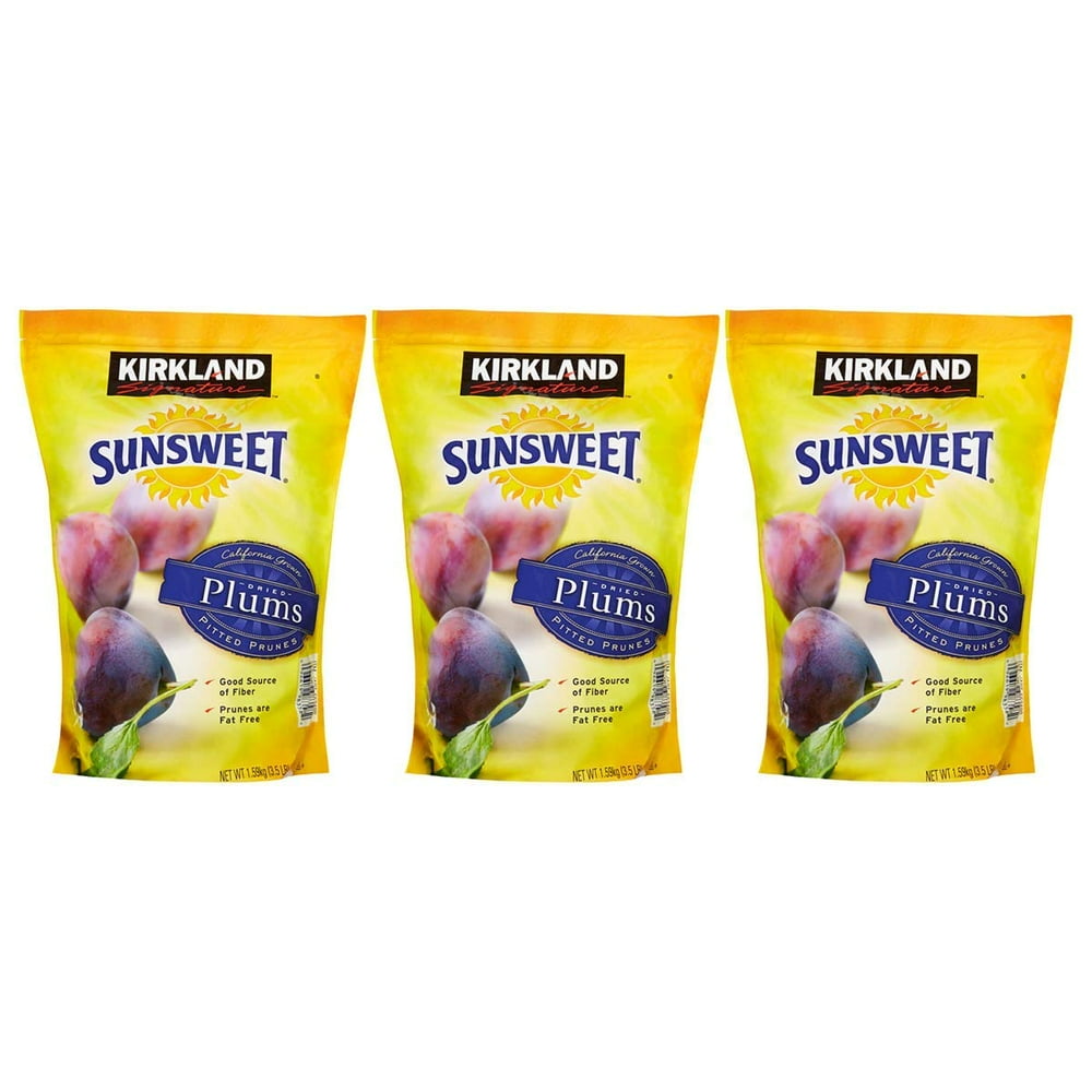Kirkland Signature Sunsweet Whole Dried Plums 3 pack