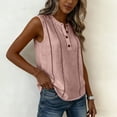 thumbnail image 6 of Womens Summer Tank Tops, Sleeveless Shirts for Women Casual Solid Color Button Down Dressy Blouses Mothers Gifts, 6 of 6