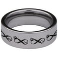 thumbnail image 4 of Mr. Cat Couple Tungsten Carbide Ring, 4 of 9