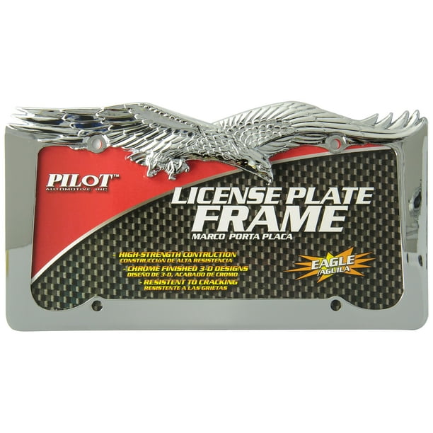 Bully WL108C Chrome Eagle Novelty License Plate Frame Holder Front or