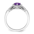 thumbnail image 3 of 2/5 Carat (ctw) Amethyst Heart Promise Ring in 14K White Gold, 3 of 4
