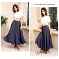 thumbnail image 6 of Nlife Women's Bohemian High Waist Flowy Double Layer Maxi Skirt, 95CM, 6 of 9