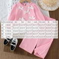 thumbnail image 6 of yboeqw Toddler Baby Girl 2 Piece Set 18M-5T Ruffle Long Sleeve Cute Print Shirt and Pant Girls Casual Outfit Set,Size 12-18 Months, 6 of 7